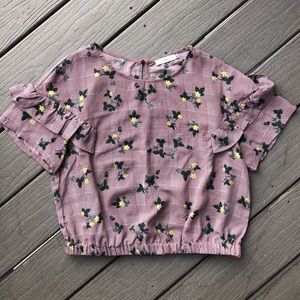 Lush Checkered Crop Top; Size L